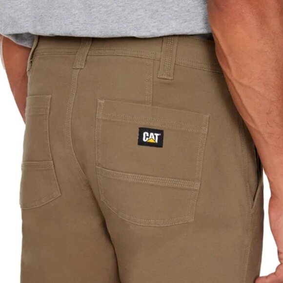 CAT Caterpillar Utility Work Pants Mens 30 x 30 Brown Flex Waistband Cell Pocket - Picture 7 of 15